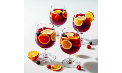 Sangria z moselského červeného vína Dornfelder